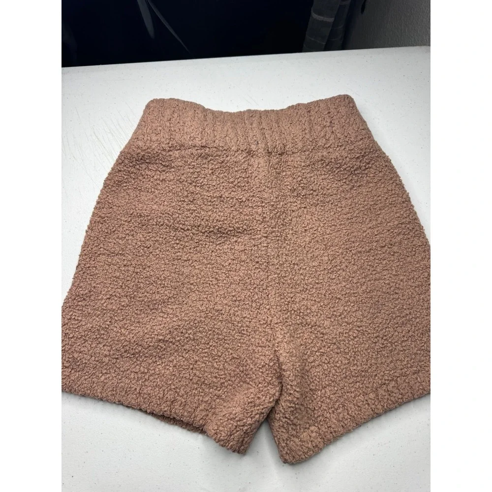 SKIMS Cozy Knit‎ Short Camel Brown Boucle Loungewear Size S/M